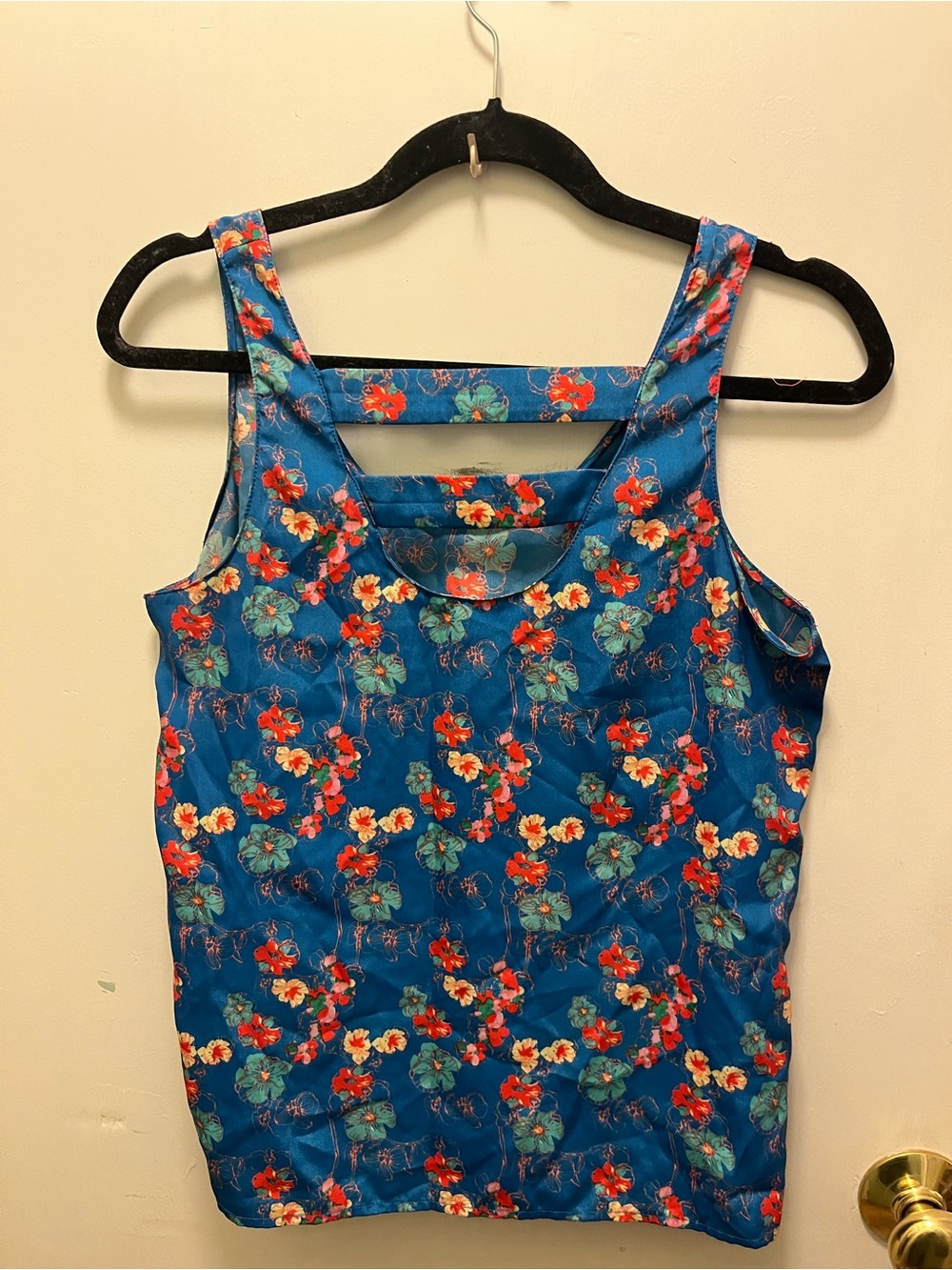 Papermoon Blue Floral Strappy Tank Top